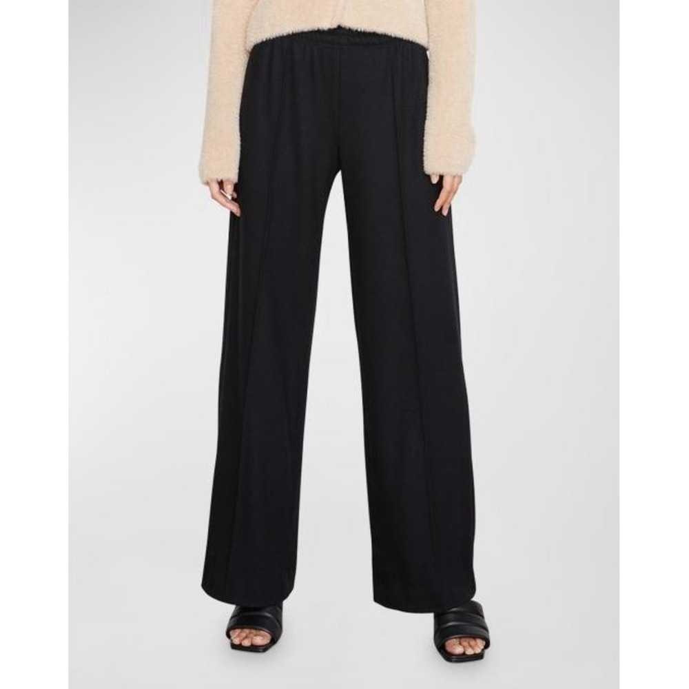 Vince Italian Wool Blend Pull On Wide Leg Pants Dark Navy XS